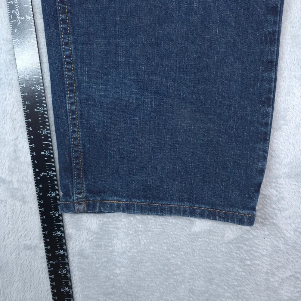Lee Relaxed Fit Jeans Men 44x30 Blue Denim Stretch Straight Leg Workwear Comfort